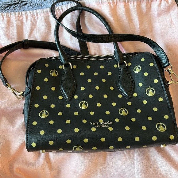 2021 Disney Parks 50th Anniversary X Kate Spade Minnie Polka Dot Handbag Purse - Picture 1 of 13